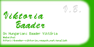 viktoria baader business card